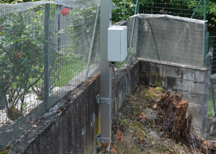 Poles for security cameras